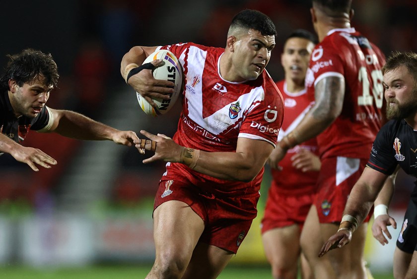Fifita in action for Tonga at the World Cup. Photo: Getty Images