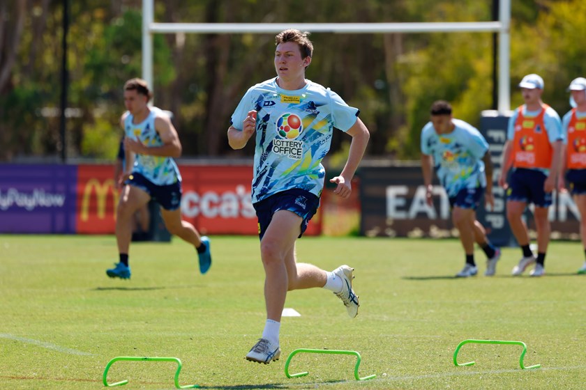 De Groot working hard in his second full-time pre-season at Titans HQ.