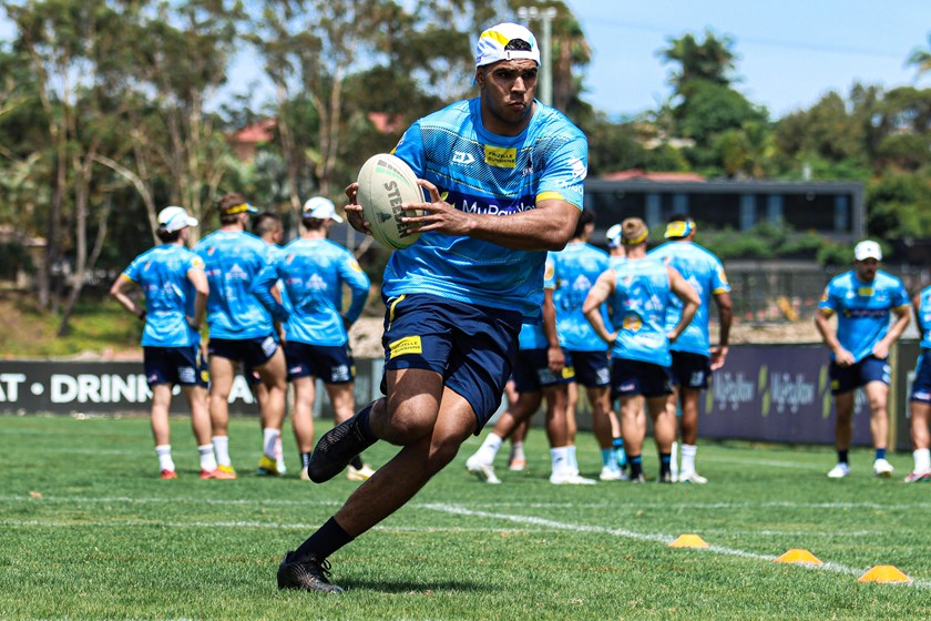 Alick in his first session back at Titans HQ. Photo: Gold Coast Titans