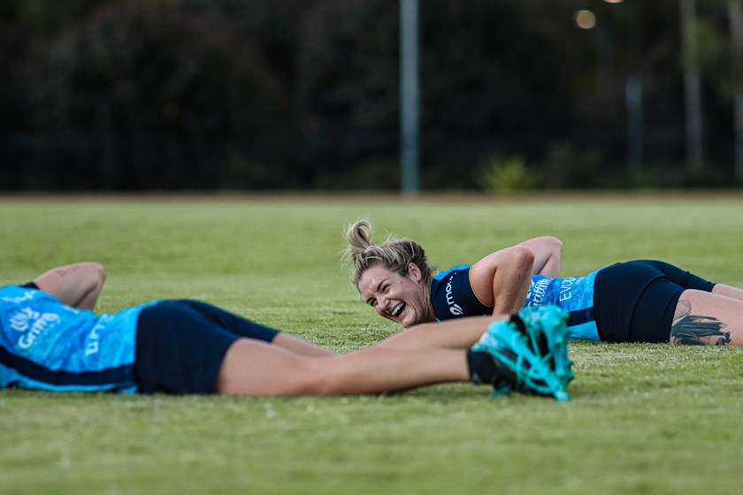 The Titans prop is always smiling at pre-season training.