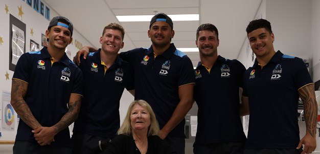Titans continue to go Beyond the Game at Gold Coast University Hospital