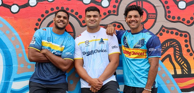 Family-first Titans help launch 2024 Deadly Choices health check shirts