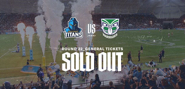 Titans v Warriors general sale tickets sold out