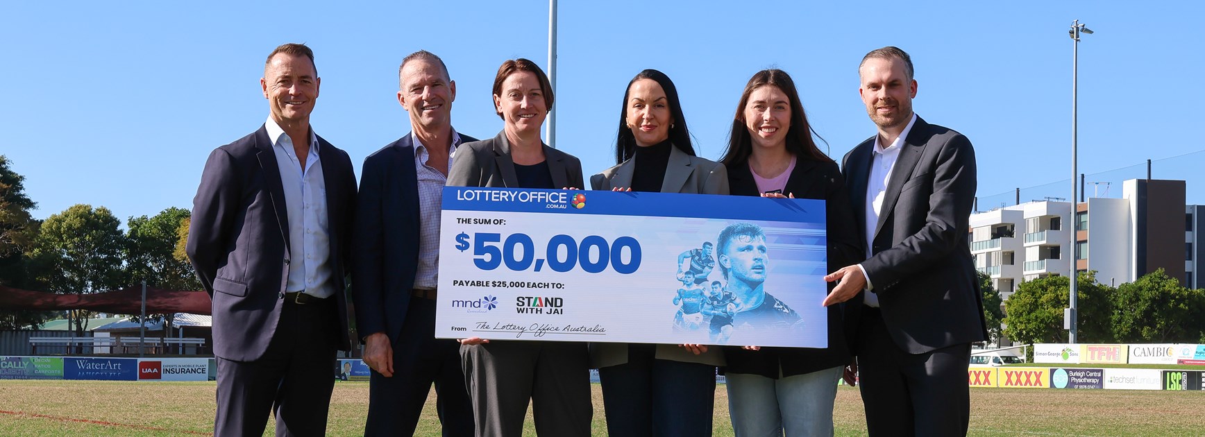 The Lottery Office donate $50,000 to support Jai Arrow and MND Queensland