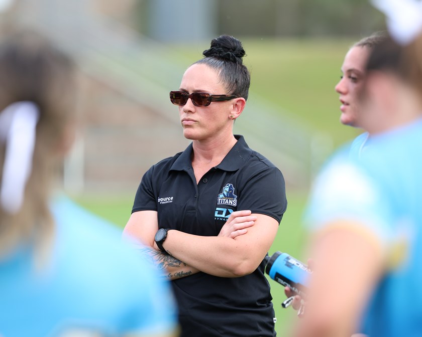 Experienced NRLW star Brittany Breayley-Nati is part of the Future Titans coaching staff.