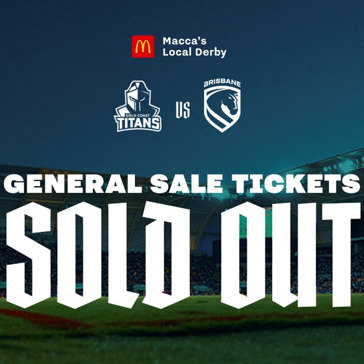 Derby general sale tickets sold out