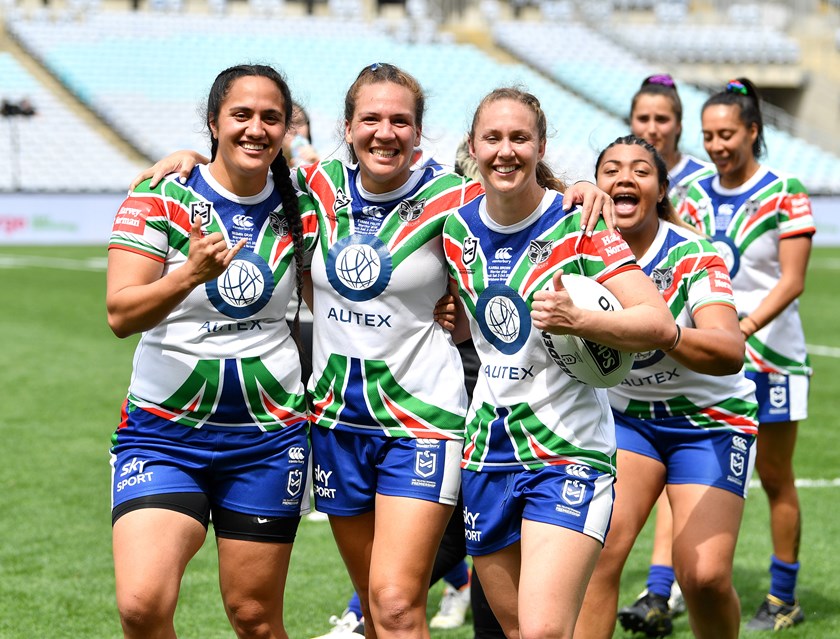 Titans new recruits Tazmin Gray, Evania Pelite and Karina Brown played together at the Warriors in 2020.