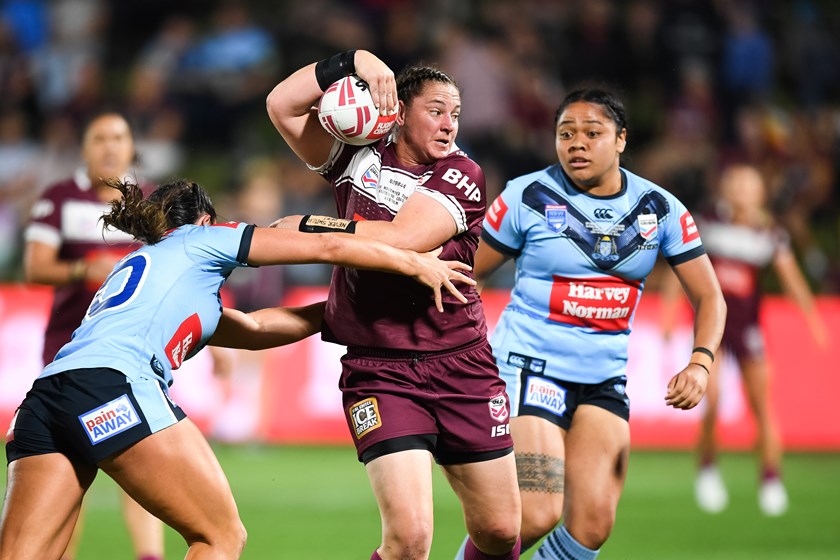 Steph Hancock in action for Queensland.
