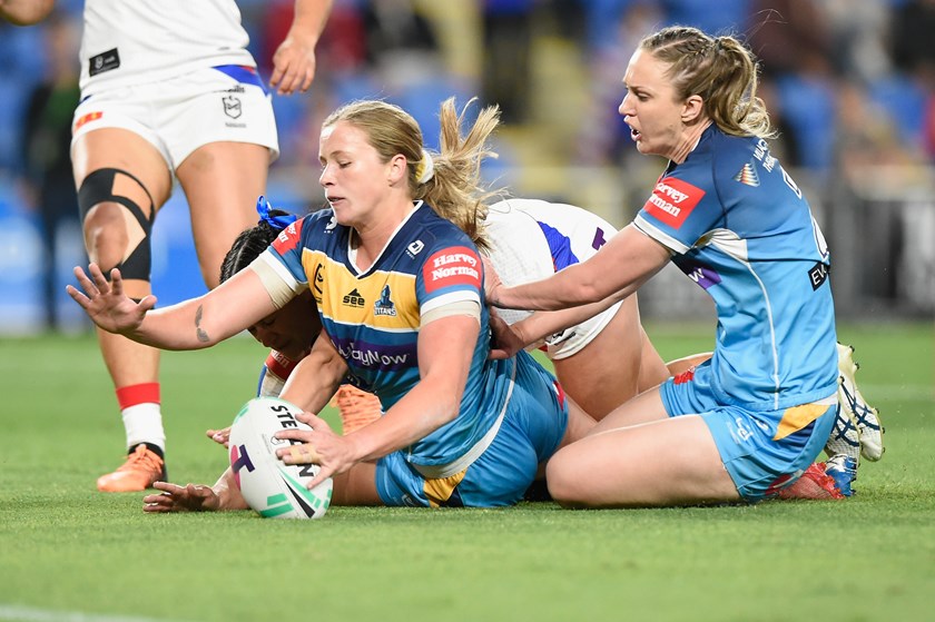 It was a mixed night for Titans backrower Zara Canfield.