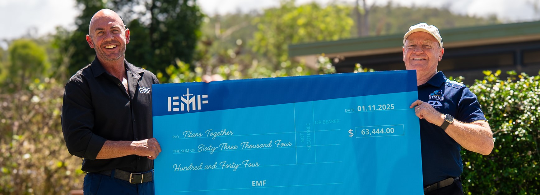 Titans humbled by incredible EMF donation for community programs