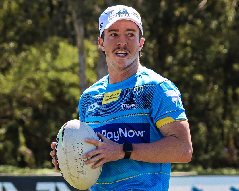 Weaver in action during week one of pre-season. Photo: Gold Coast Titans