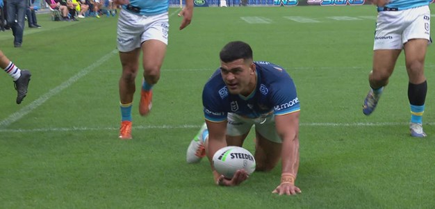 Fifita charges over in the corner