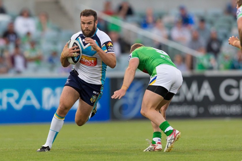23 MARCH 2014 - Action from Round 3 of the National Rugby League (NRL) Australia 2014 season - Canberra Raiders vs Gold Coast Titans. Match was played on a Sunday at GIO Stadium, Canberra, ACT, Australia. PHOTO: BEN SOUTHALL | SMP IMAGES