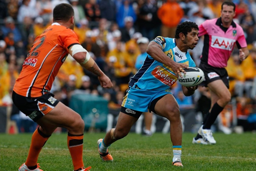 National Rugby League, West Tigers Vs Gold Coast Titans, Leichhardt Oval 27 April 2014. PIc Dave Tease
