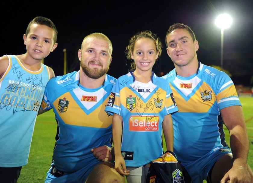 JAMIE DOWLING - GOLD COAST TITANS -  PHOTO: SCOTT DAVIS - SMP IMAGES - GOLD COAST TITANS V NEW ZEALAND WARRIORS - 07th February 2015 - Action from a pre-season NRL trial game between the Gold Coast Titans and the New Zealand Warriors, being played at Clive Berghofer Stadium, Toowoomba. This image is for Editorial Use Only. Any further use or individual sale of the image must be cleared by application to the Manager Sports Media Publishing (SMP Images). NO UN AUTHORISED COPYING : PHOTO SMP IMAGES.COM 