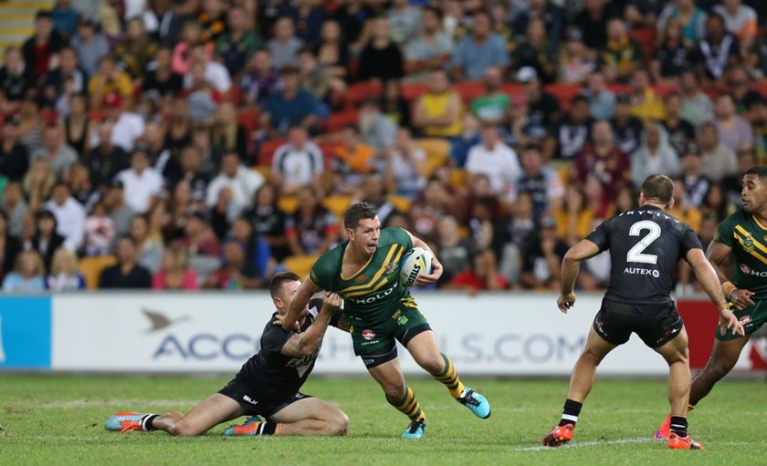 AUS v NZ action :Digital Image Grant Trouville Â© NRLphotos  : 2015 NRL REP Round - ANZAC TEST : AUSTRALIA v New Zealand at Suncorp Stadium Brisbane, Sunaday the 3rd 2015.