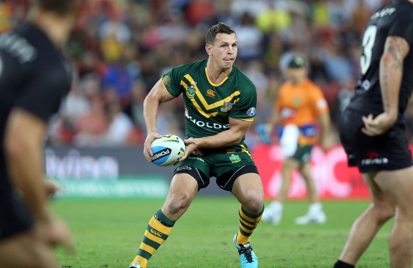 AUS v NZ action :Digital Image Grant Trouville Â© NRLphotos  : 2015 NRL REP Round - ANZAC TEST : AUSTRALIA v New Zealand at Suncorp Stadium Brisbane, Sunaday the 3rd 2015.