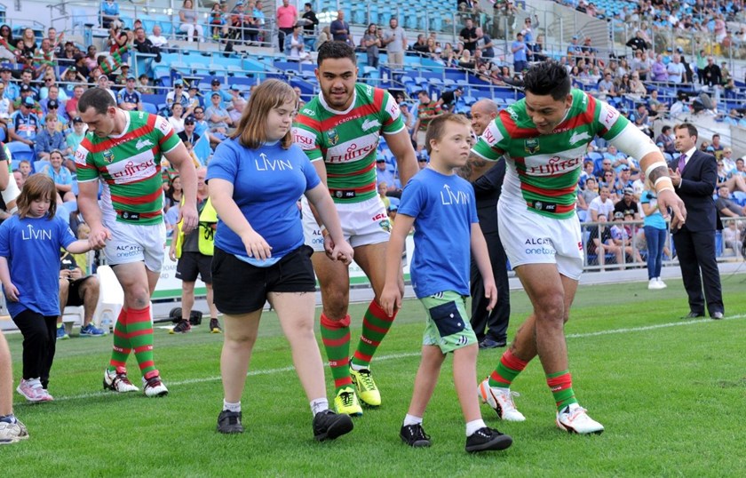 Issac Luke : Digital Image Scott Davis NRLphotos: NRL Round 12 Gold Coast Titans V South Sydney Rabbitohs at Cbus Super Stadium, Gold Coast, Saturday 30th May 2015
