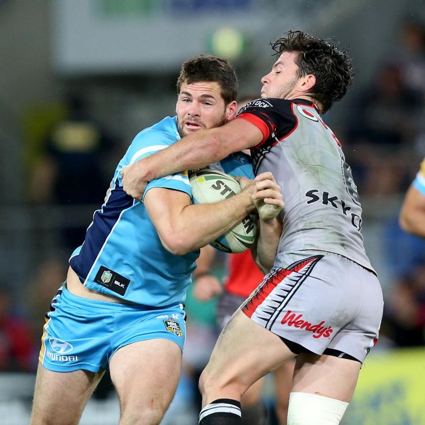 Anthony Don : Digital Image by Charles Knight copyright Â© nriphotos. NRL Rugby League, Gold Coast Titans v NZ Warriors at Cbus Super Stadium, Gold Coast, June 20th, 2015.