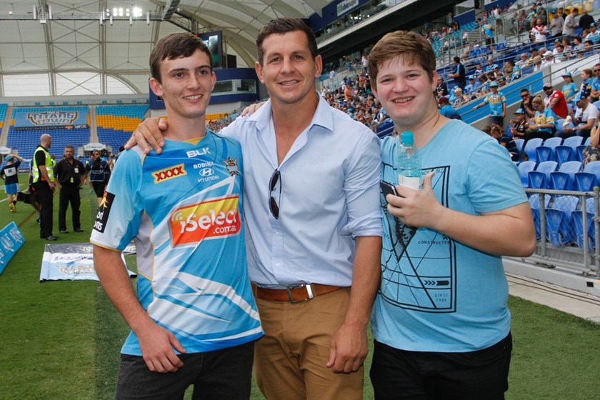 Competition - NRL Premiership 
Round - Round 7
Teams â Gold Coast Titans v St George Dragons
Date â 16th April 2016 
Venue â Cbus Super Stadium, Gold Coast QLD 
Photographer â Kylie Cox
