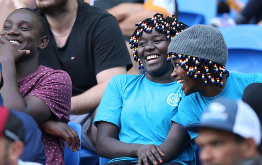 Competition - NRL Premiership 
Round - Round 07
Teams â Gold Coast Titans v St. George Dragons
Date â 16th April 2016 
Venue â Cbus Super Stadium, Robina, QLD 
Photographer â Charles Knight
