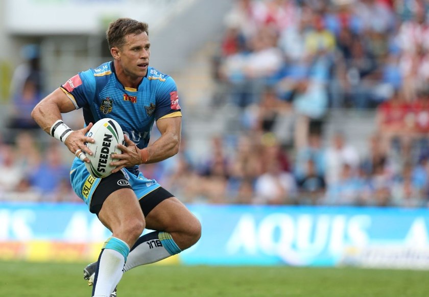 Competition - NRL Premiership 
Round - Round 07
Teams â Gold Coast Titans v St. George Dragons
Date â 16th April 2016 
Venue â Cbus Super Stadium, Robina, QLD 
Photographer â Charles Knight
