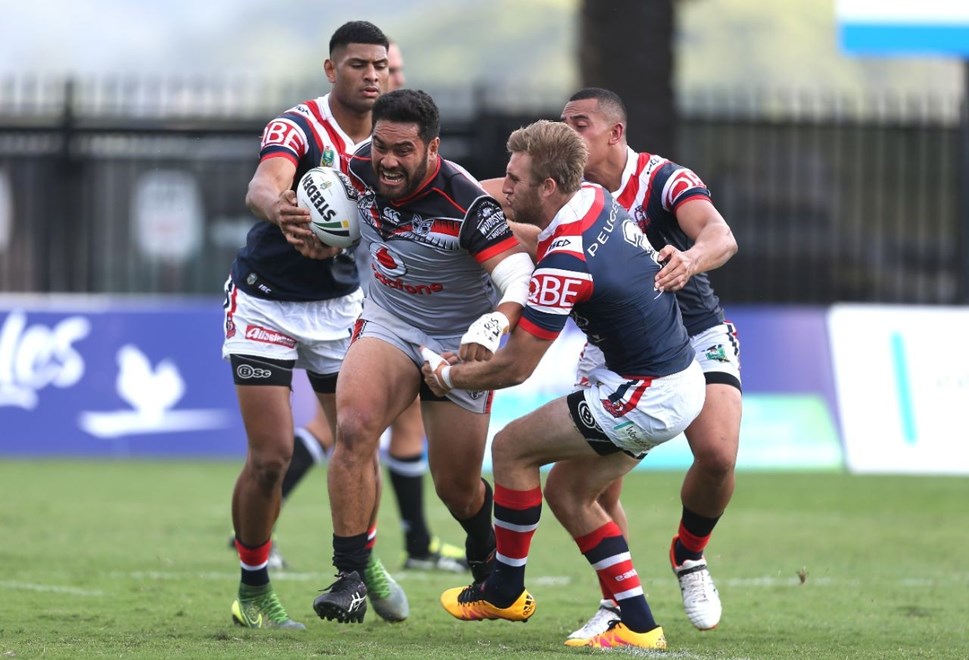 Competition - NRL PremiershipRound - Round 05Teams - Sydney Roosters v NZ WarriorsDate - 3rd of April 2016Venue - Central Coast Stadium, NSWPhotographer - Nathan Hopkins