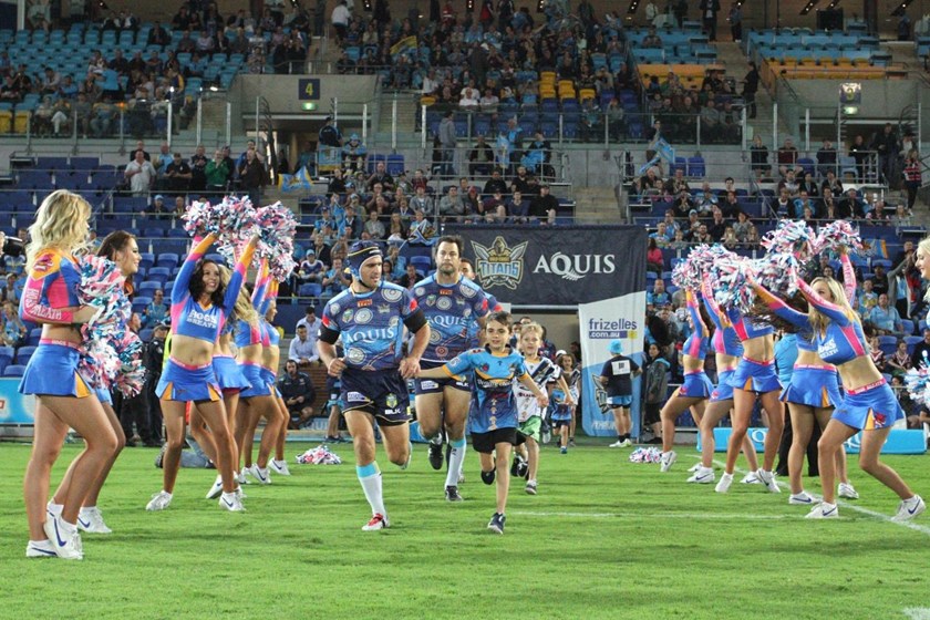 Competition - NRL Premiership 
Round - Round 10
Teams - Gold Coast Titans v Sydney Roosters
Date - 16th May 2016 
Venue -  CBus Super Stadium, Gold Coast QLD Photographer - Kylie Cox