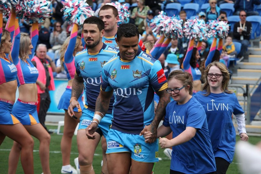 Competition - NRL Premiership 
Round - Round 16
Teams - Gold Coast Titans v Canberra Raiders
Date - 26th June 2016 
Venue - Cbus Super Stadium, Robina, QLD Photographer - Kylie Cox