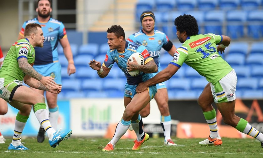 NRL Premiership 
- Round 16 
- Gold Coast Titans V Canberra Raiders 
- 26 June 2016 
- CBUS Super Stadium, Gold Coast, Qld 
- Scott Davis
