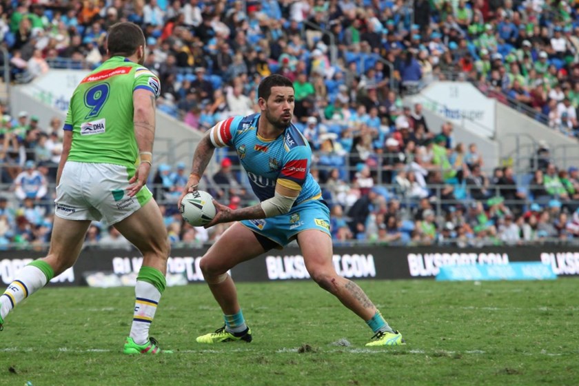 Competition - NRL Premiership 
Round - Round 16
Teams - Gold Coast Titans v Canberra Raiders
Date - 26th June 2016 
Venue - Cbus Super Stadium, Robina, QLD Photographer - Kylie Cox