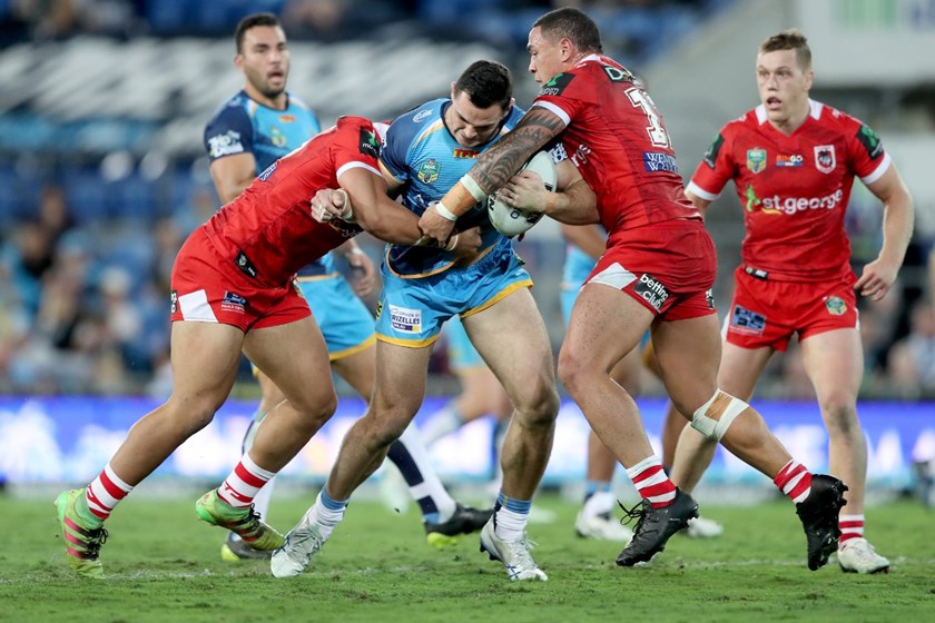 Name - NRL Rd17 GC Titans v St George Dragons
Location - CBUS Stadium
Date - Friday 30 June 2017
Image - Shane Myers ©NRL Photos 2017