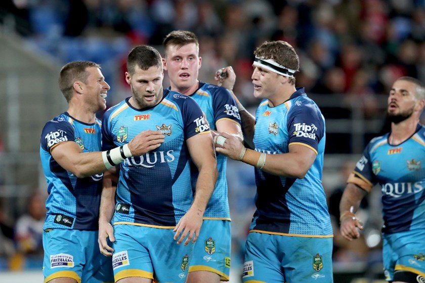 Name - NRL Rd17 GC Titans v St George Dragons
Location - CBUS Stadium
Date - Friday 30 June 2017
Image - Shane Myers ©NRL Photos 2017