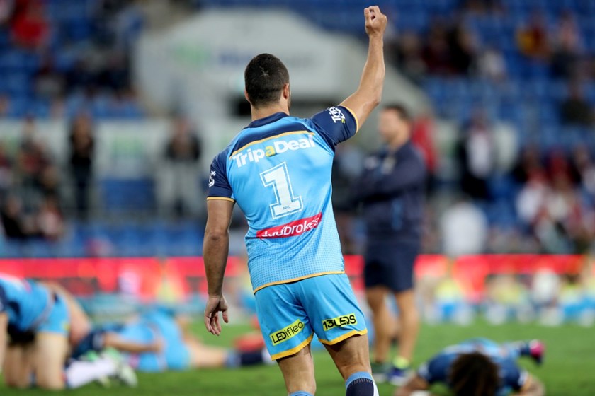 Name - NRL Rd17 GC Titans v St George Dragons
Location - CBUS Stadium
Date - Friday 30 June 2017
Image - Shane Myers ©NRL Photos 2017