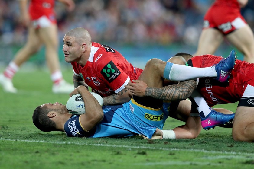 Name - NRL Rd17 GC Titans v St George Dragons
Location - CBUS Stadium
Date - Friday 30 June 2017
Image - Shane Myers ©NRL Photos 2017