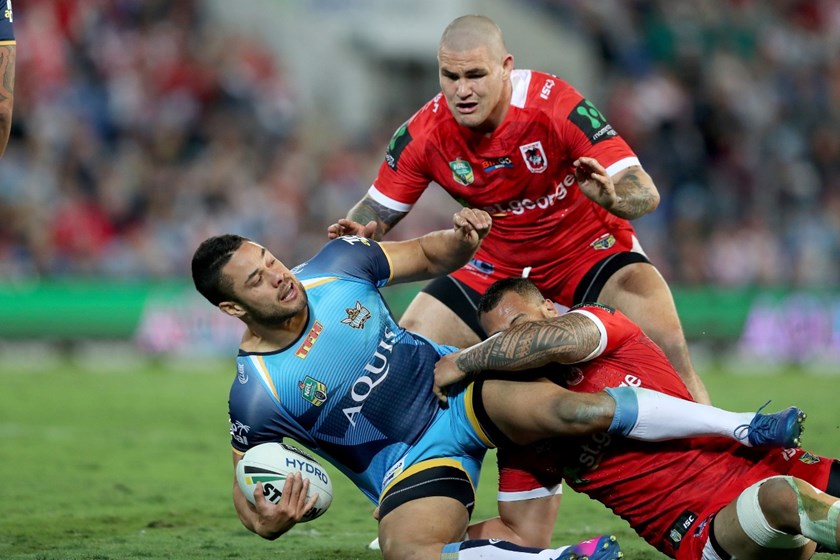 Name - NRL Rd17 GC Titans v St George Dragons
Location - CBUS Stadium
Date - Friday 30 June 2017
Image - Shane Myers ©NRL Photos 2017