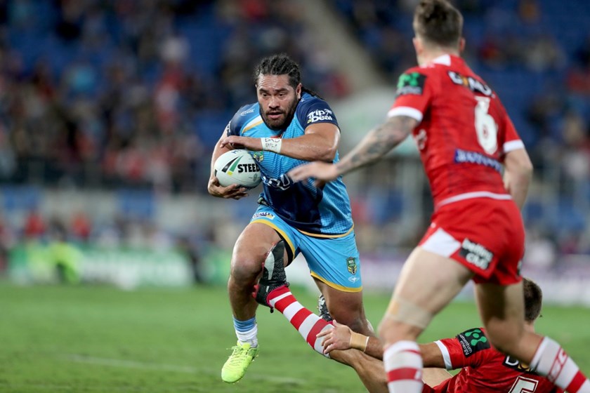 Name - NRL Rd17 GC Titans v St George Dragons
Location - CBUS Stadium
Date - Friday 30 June 2017
Image - Shane Myers ©NRL Photos 2017