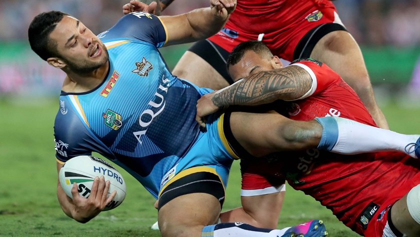 Name - NRL Rd17 GC Titans v St George Dragons
Location - CBUS Stadium
Date - Friday 30 June 2017
Image - Shane Myers ©NRL Photos 2017