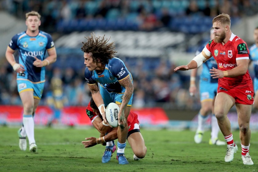 Name - NRL Rd17 GC Titans v St George Dragons
Location - CBUS Stadium
Date - Friday 30 June 2017
Image - Shane Myers ©NRL Photos 2017