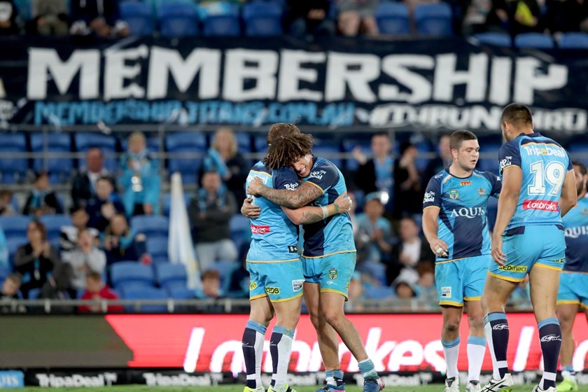 Name - NRL Rd17 GC Titans v St George Dragons
Location - CBUS Stadium
Date - Friday 30 June 2017
Image - Shane Myers ©NRL Photos 2017