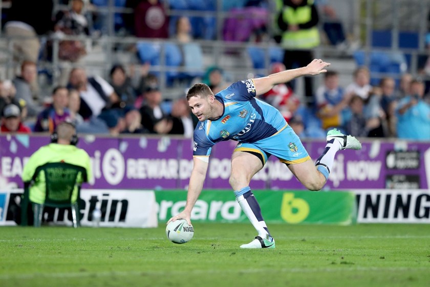   Name - NRL Rd17 GC Titans v St George Dragons\nLocation - CBUS Stadium\nDate - Friday 30 June 2017\nImage - Shane Myers ©NRL Photos 2017