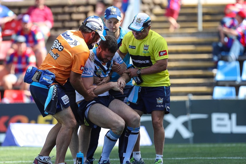   Competition - NRL. Round - Round 2. Teams - Newcastle Knights v Gold Coast Titans. Date - 11th of March 2017. Venue - MacDonald Jones Stadium, Broadmeadow NSW. Photographer - Paul Barkley | © NRL Photos