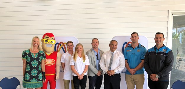 The Gold Coast Titans helped to unveil the region’s latest sporting franchise – the Gold Coast Tritons triathlon team.