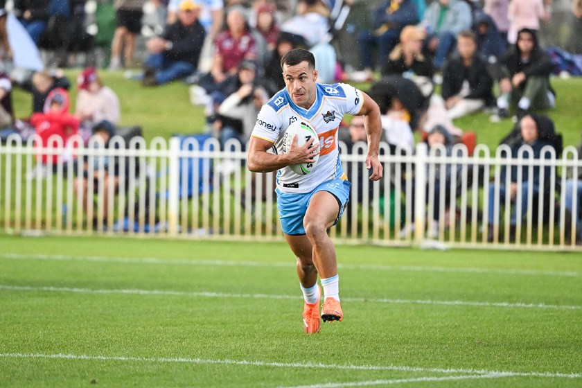 Corey Thompson is second in the league for run metres in 2021.