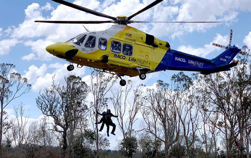 The LifeFlight Helicopter will visit Cbus Super Stadium on Saturday.