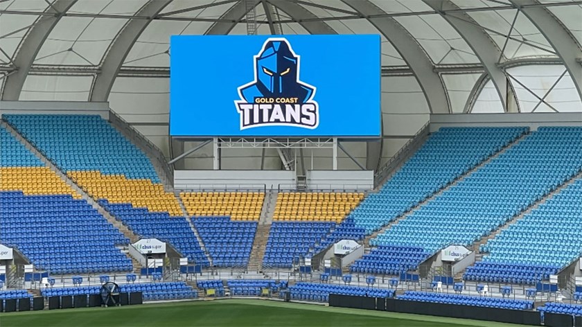 Cbus Super Stadium's new 175 metre screen.